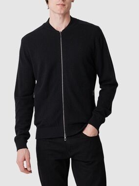 NWT Rodd & Gunn Black Port Albert Knit Full Zip Sweater Lambswool Sz 3XL